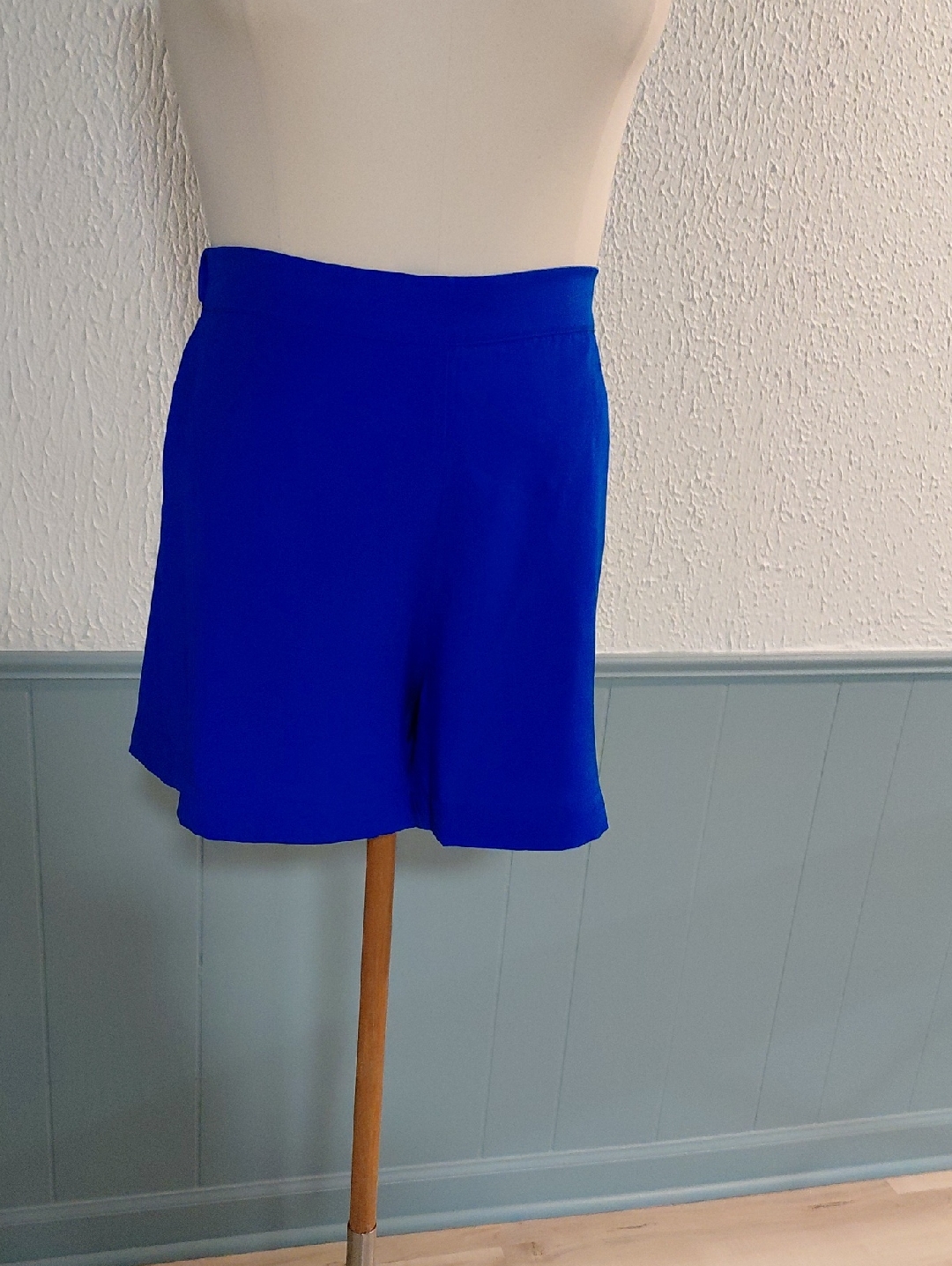 High-Waist Royal Blue Women's Shorts